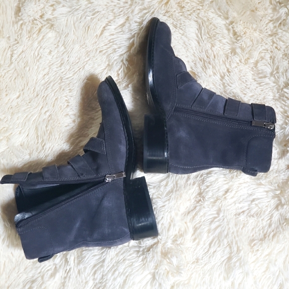 Marc Fisher gray moto leather boots - Picture 3 of 11